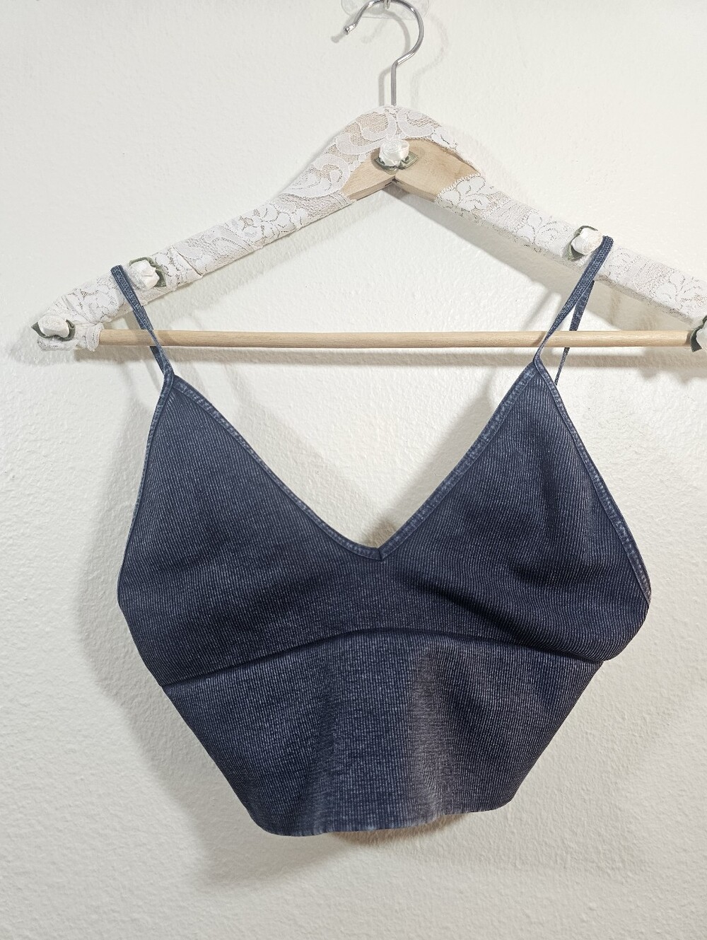 Free People Intimately Mineral Washed V-Neck Brami SZ M/L NWT